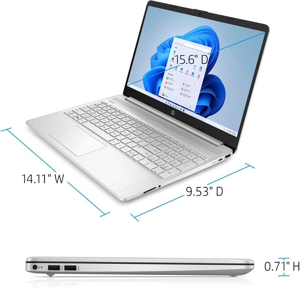 Hp 15.6'' Hd Touch Laptop For Business & Student, Free Lifetime Office 2021 Plus,12Th Gen Intel I3-1215U (6-Core), 8Gb Ram, 512G